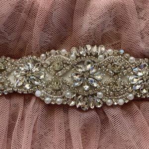 Rhinestone bridal belt